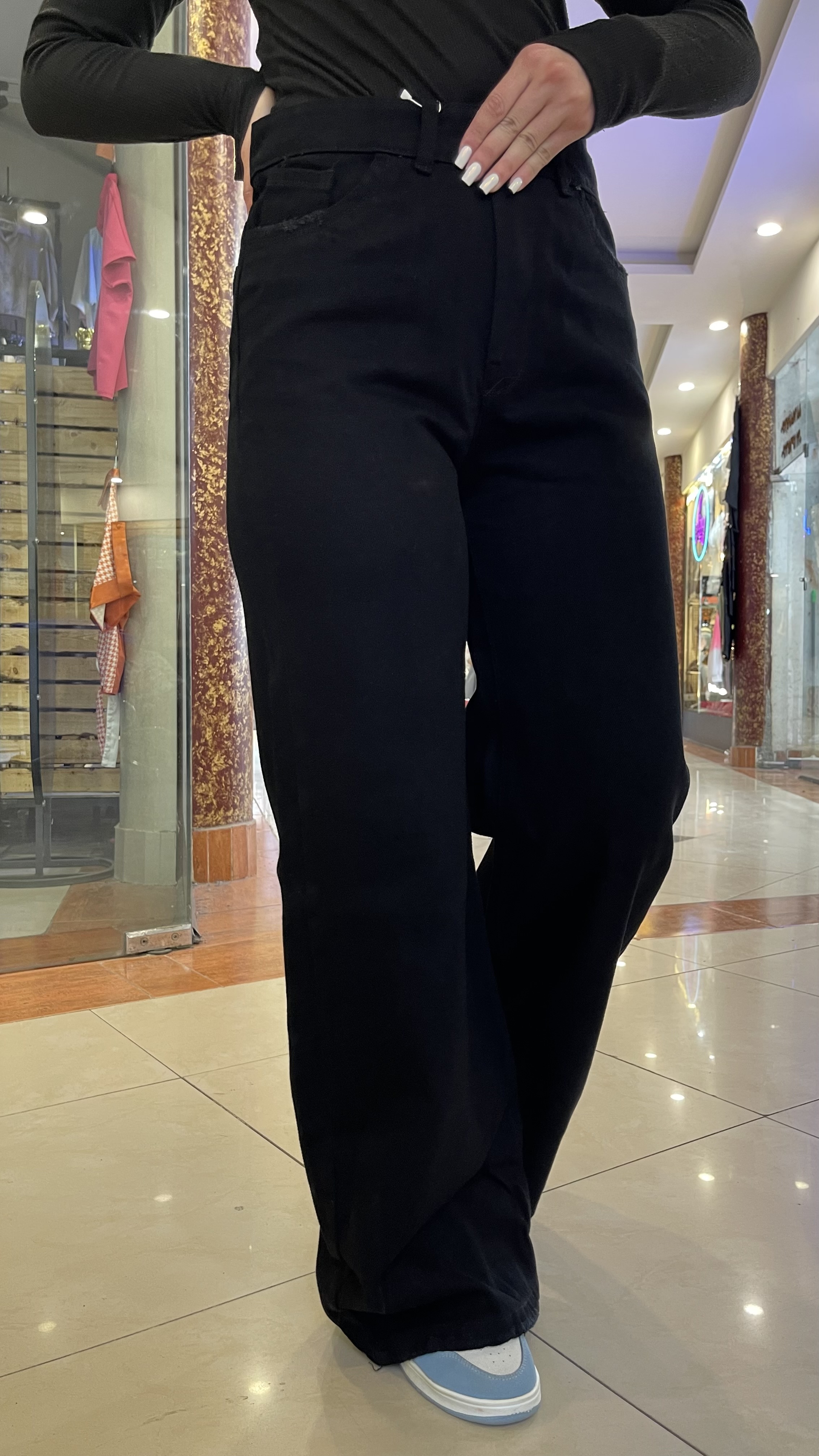 شلوار فلر بگ رنگ مشکی